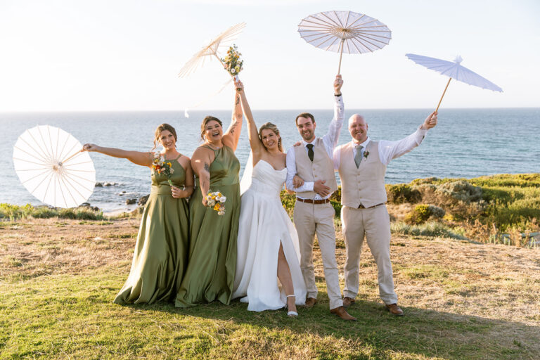 Megan & Rennick’s Lulworth beach wedding